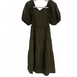 NWT Just Found Tiered‎ Midi Dress with Cutout back- Size Large